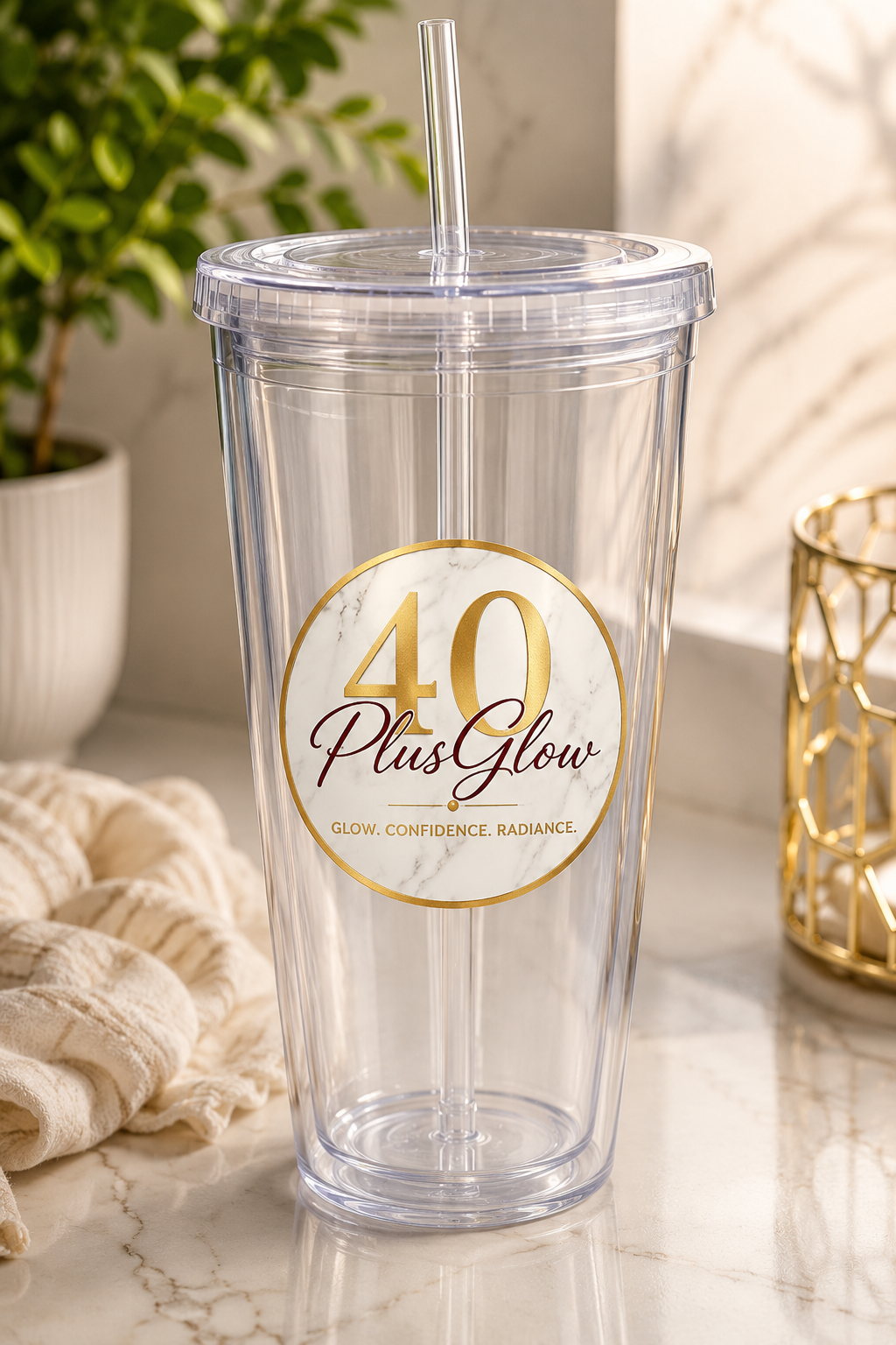 40PlusGlow Signature Tumbler
