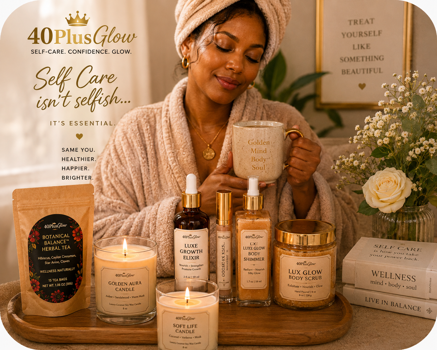 Intentional self-care and wellness routine
