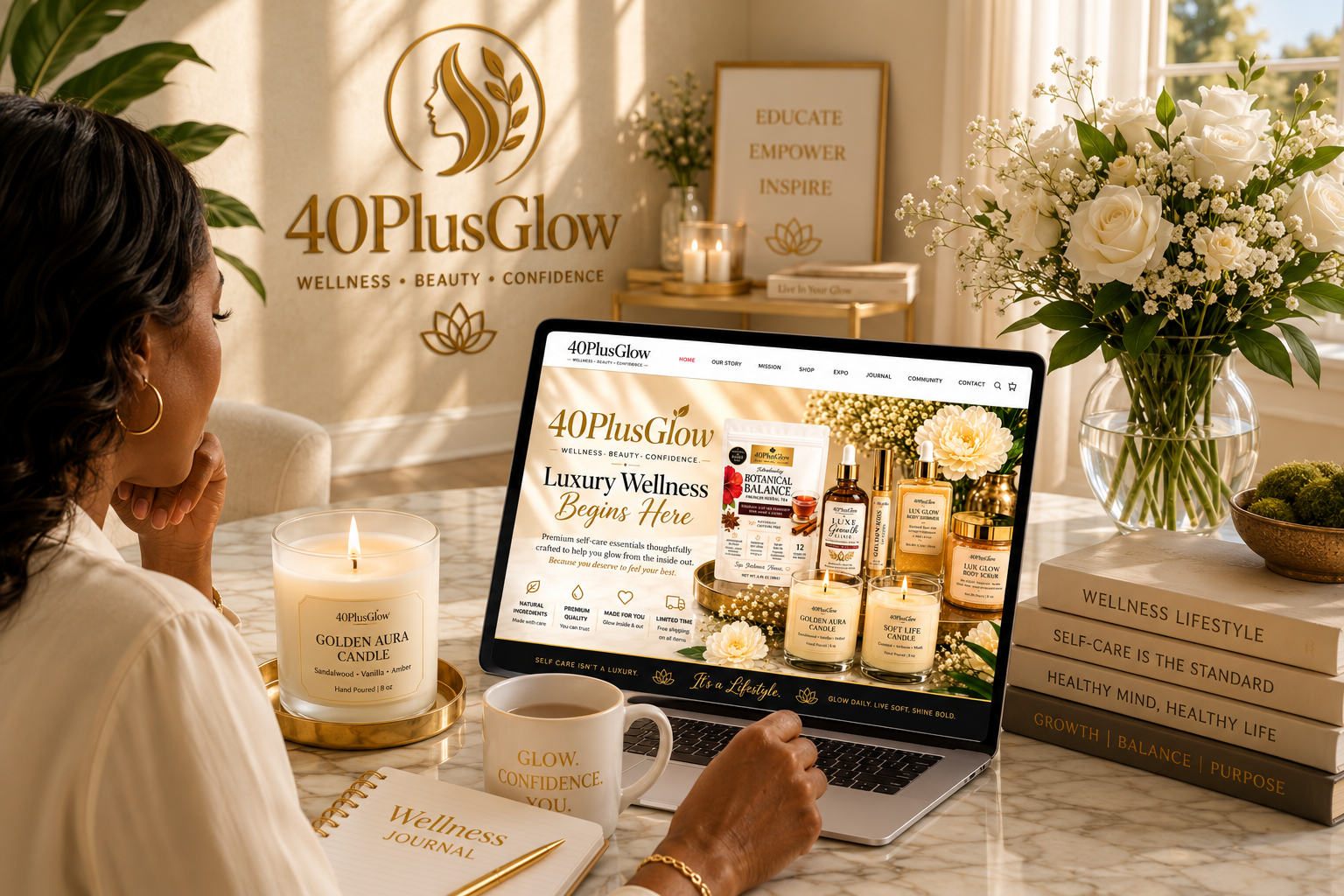 40PlusGlow community and wellness mission